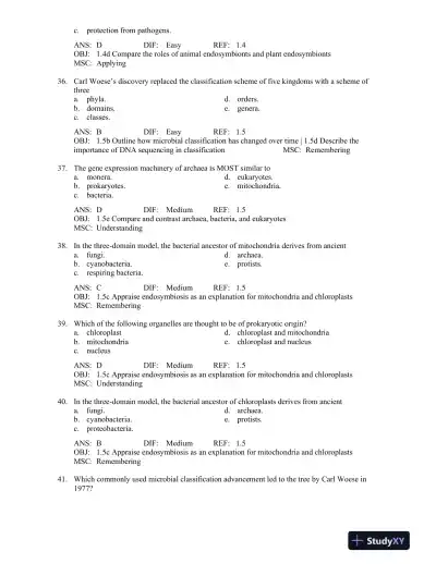 Microbiology: An Evolving Science Fourth Edition Test Bank - Page 9 preview image