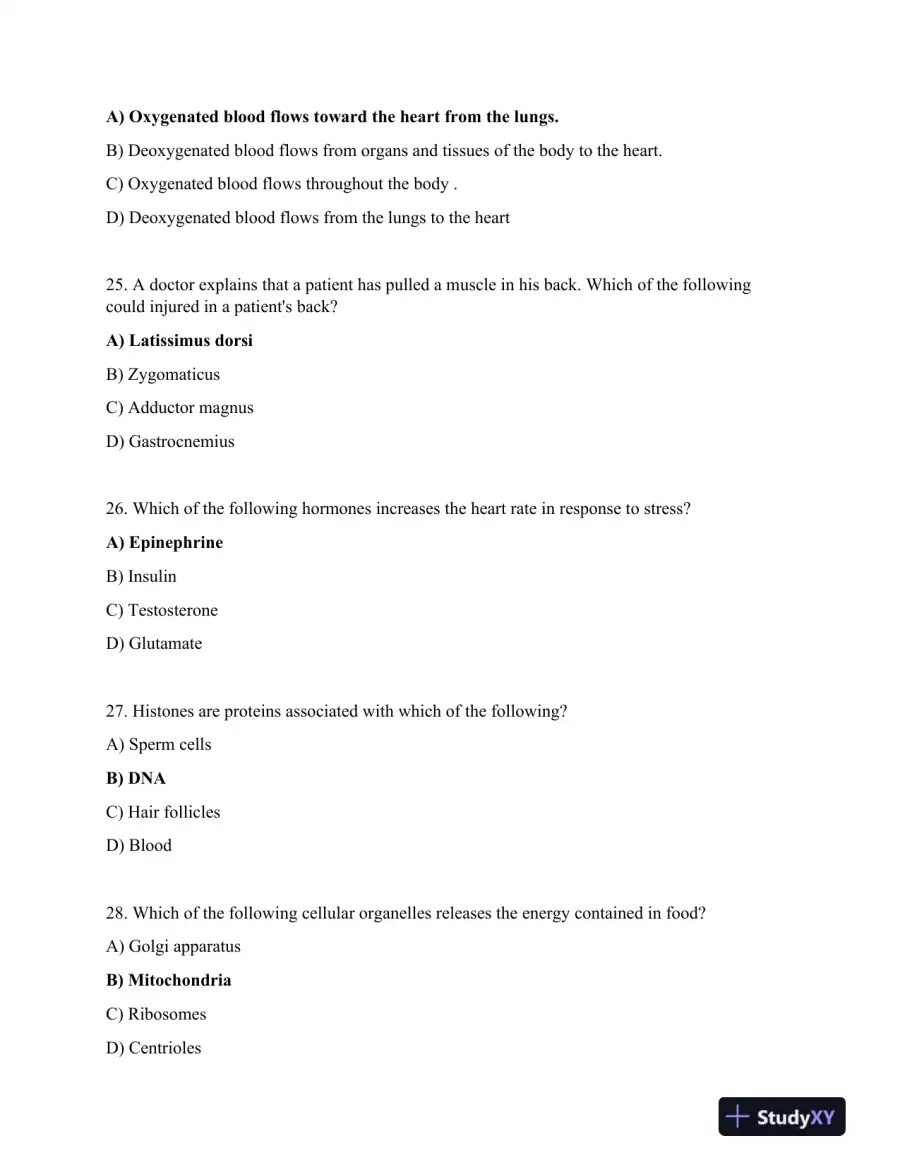ATI Science TEAS Exam with Answers (106 Solved Questions), page 8
