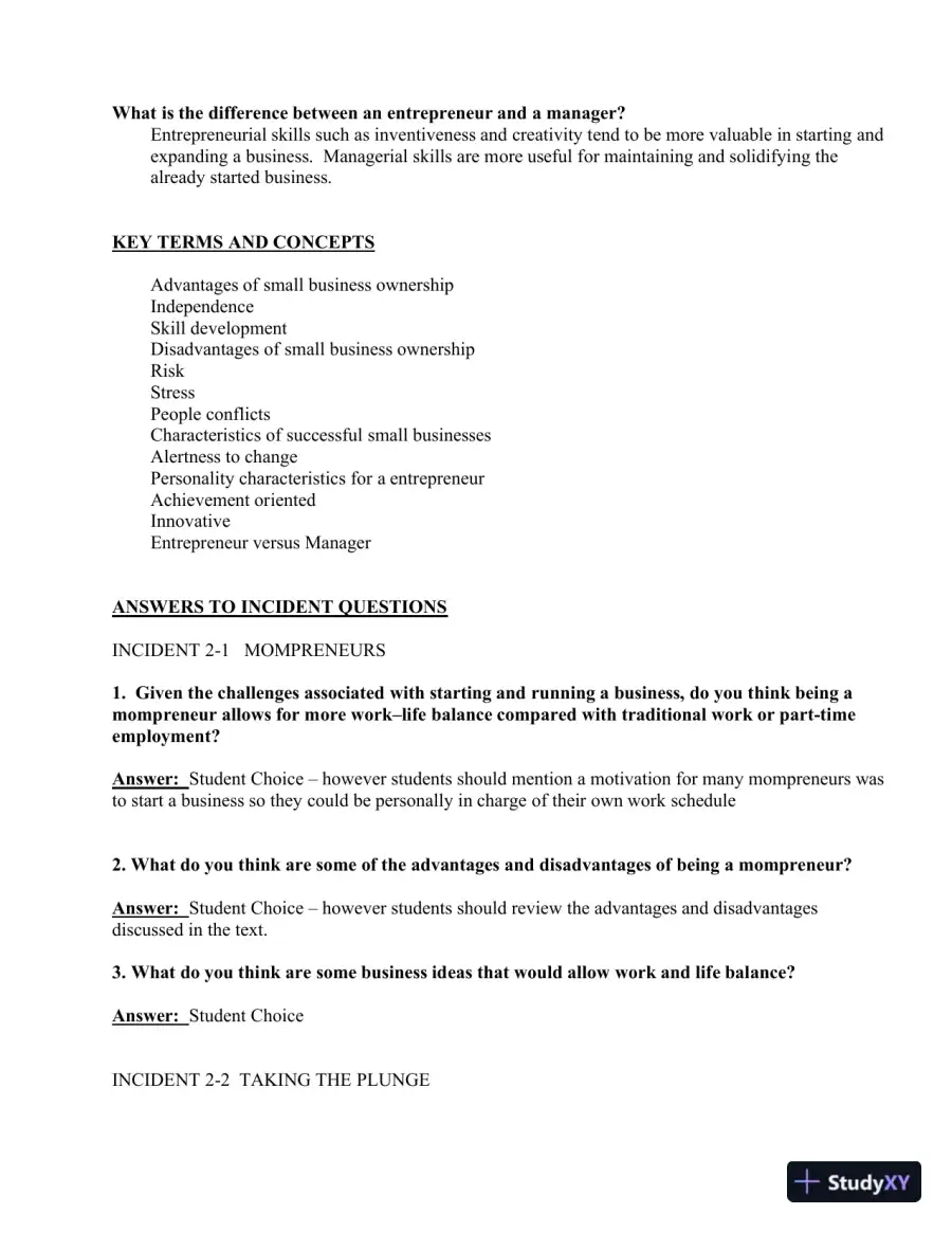 Canadian Entrepreneurship And Small Business Management, 9th Edition Solution Manual, page 9