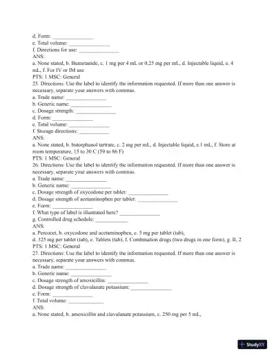 Test Bank for Henke's Med-Math: Dosage Calculation, Preparation, and Administration, 9th Edition (Chapters 1-10) - Page 16 preview image