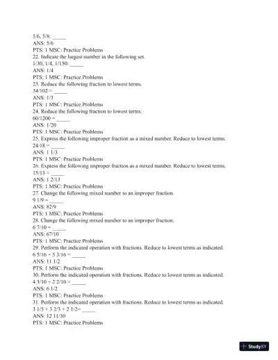 Test Bank for Henke's Med-Math: Dosage Calculation, Preparation, and Administration, 9th Edition (Chapters 1-10) - Page 4 preview image