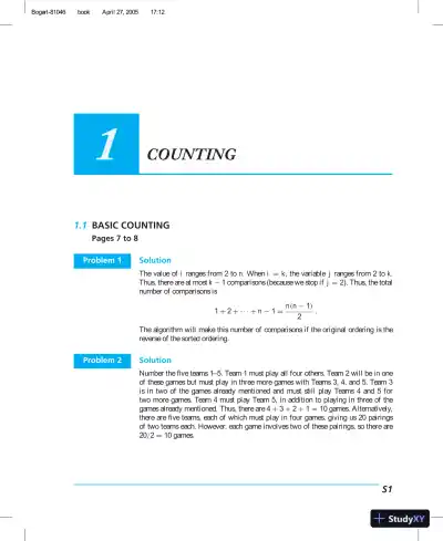 Solution Manual for Discrete Mathematics for Computer Scientists, 1st Edition - Page 1 preview image