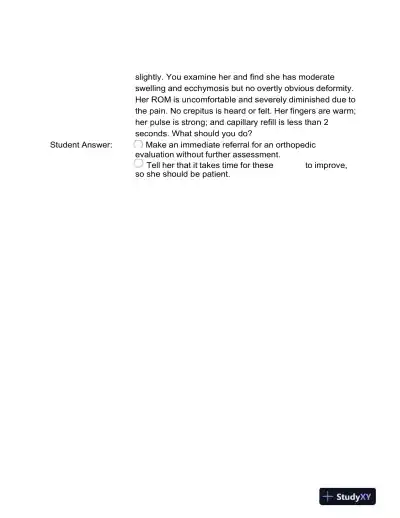 2022 NR511 Clinical Analysis Final Exam Week 8 With Answers (100 Solved Questions) - Page 11 preview image