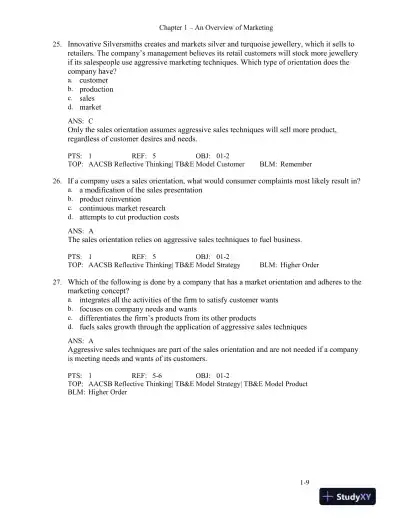 MKTG 2, Second Canadian Edition Test Bank - Page 12 preview image