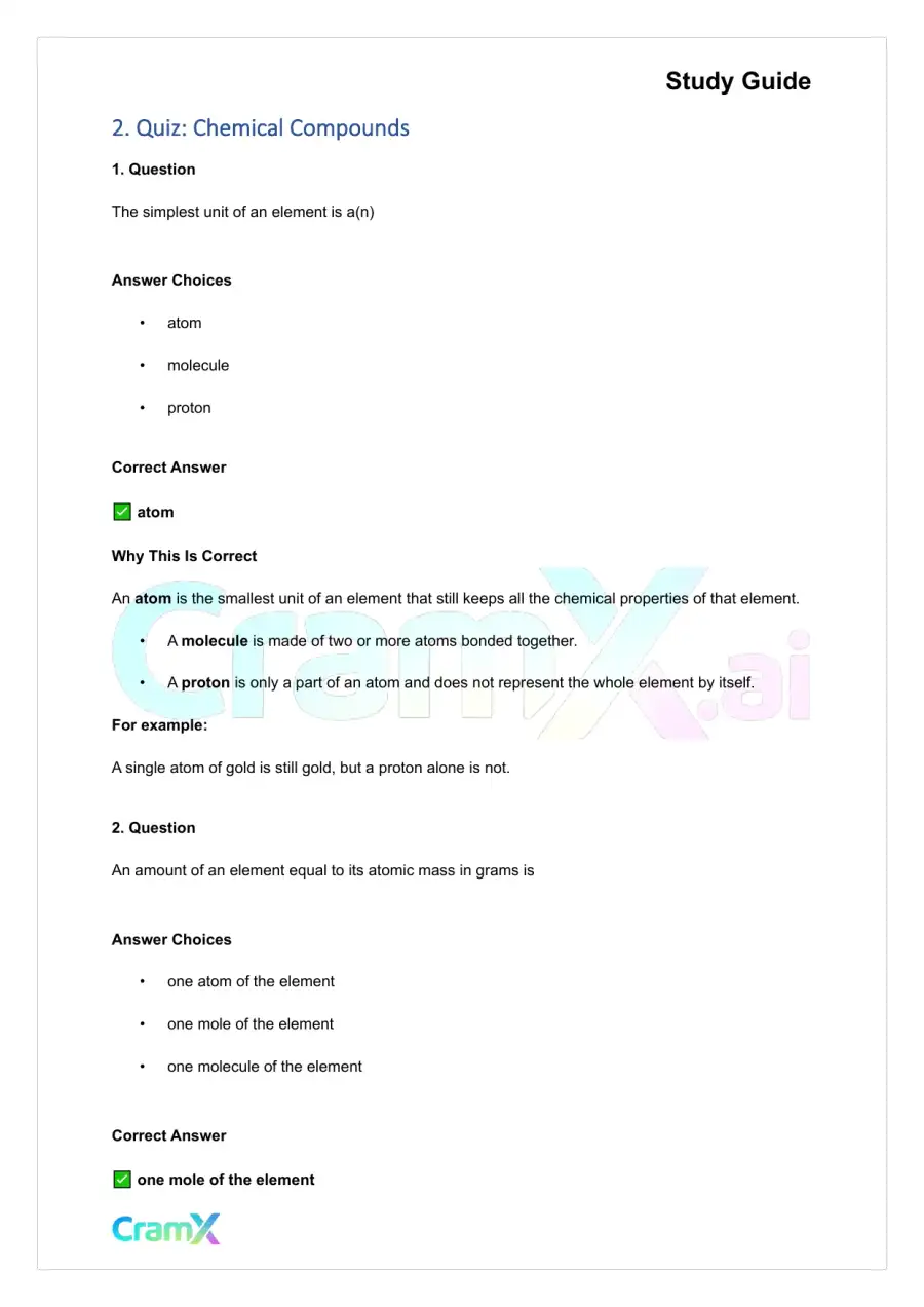 Chemistry - Atoms, page 4