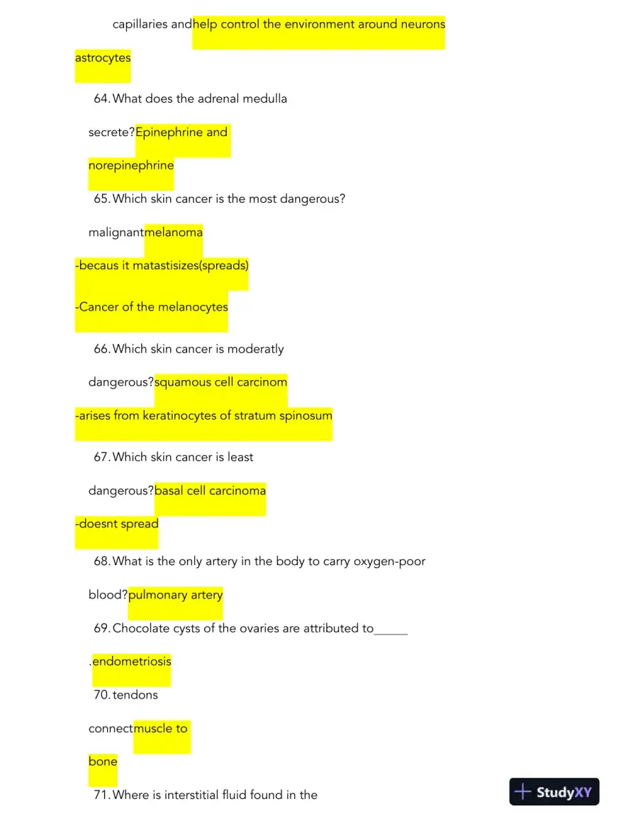 HESI Anatomy and Physiology A2 Comprehensive Real Exam With Answers (231 Solved Questions), page 11