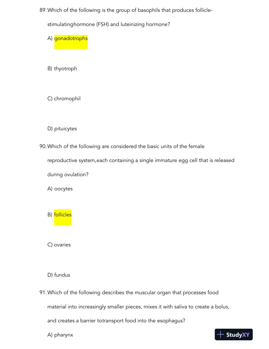 HESI Anatomy and Physiology A2 Comprehensive Real Exam With Answers (231 Solved Questions), page 16