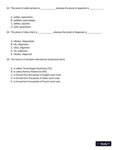 Test Bank For Anatomy and Physiology: The Unity of Form and Function 6th Edition Test Bank - Page 15 preview image