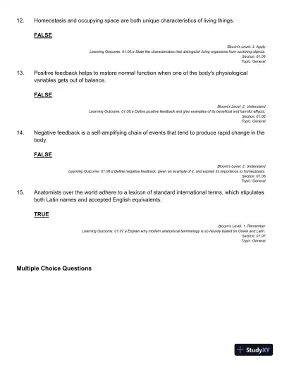 Test Bank For Anatomy and Physiology: The Unity of Form and Function 6th Edition Test Bank - Page 18 preview image