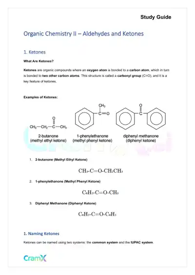 Organic Chemistry II - Aldehydes and Ketones - Page 1 preview image