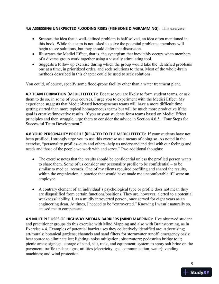 Solution Manual for Introduction to Creativity and Innovation for Engineers, 1st Edition, page 10