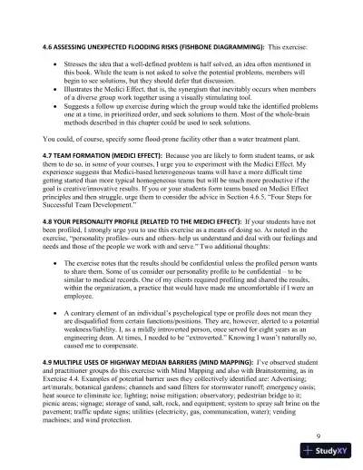 Solution Manual for Introduction to Creativity and Innovation for Engineers, 1st Edition - Page 10 preview image
