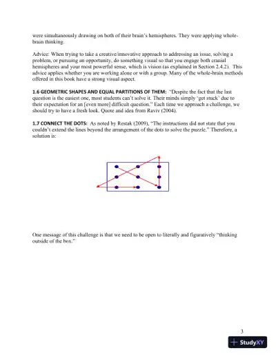 Solution Manual for Introduction to Creativity and Innovation for Engineers, 1st Edition - Page 4 preview image