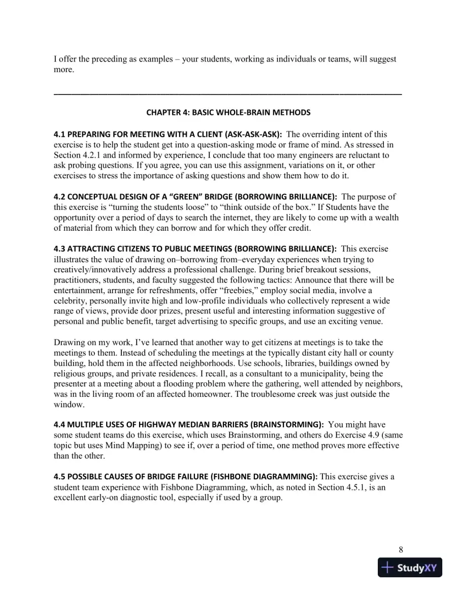 Solution Manual for Introduction to Creativity and Innovation for Engineers, 1st Edition, page 9