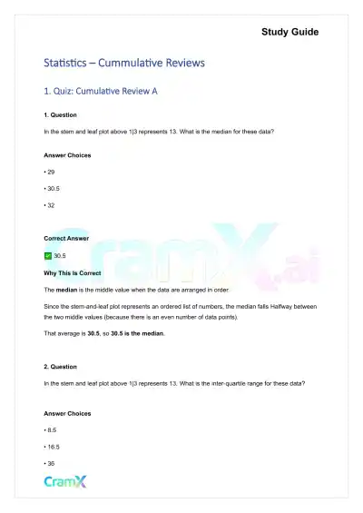 Statistics - Cummulative Reviews - Page 1 preview image