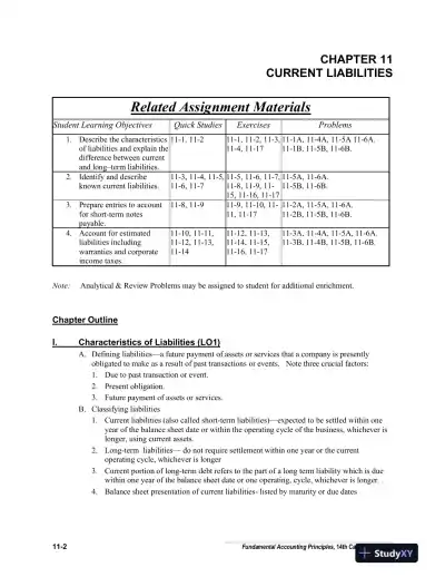 Fundamental Accounting Principles, Volume 2, 14th Canadian Edition Lecture Notes - Page 13 preview image