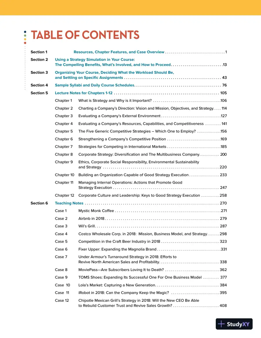 Solution Manual for Crafting and Executing Strategy: Concepts , 22nd Edition, page 3