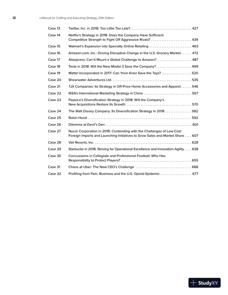 Solution Manual for Crafting and Executing Strategy: Concepts , 22nd Edition, page 4