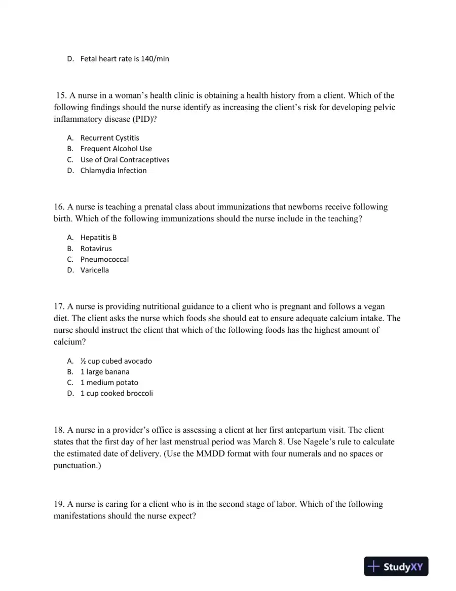 ATI RN Maternal Newborn Proctored Exam Version 14 With Answers (70 Solved Questions), page 6