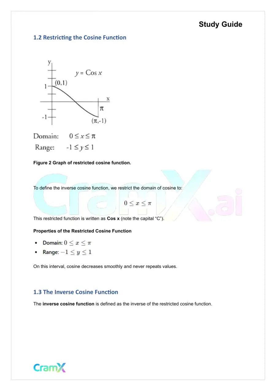 Trigonometry - Inverse Functions and Equations, page 2