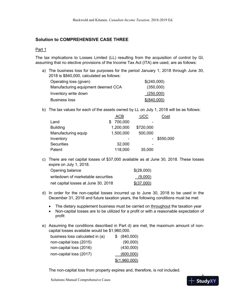 Canadian Income Taxation, 2018/2019, 21st Edition Solution Manual, page 7