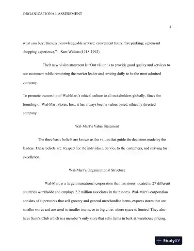 Analyzing Wal-Mart's Organizational Structure and Its Alignment with Global Operations and Corporate Goals - Page 5 preview image