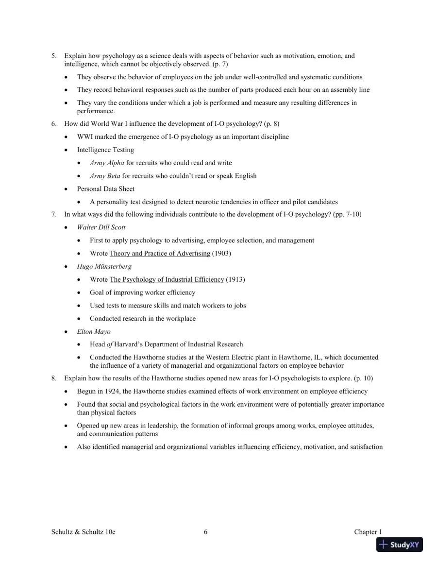 Test Bank For Psychology and Work Today, 10th Edition, page 10