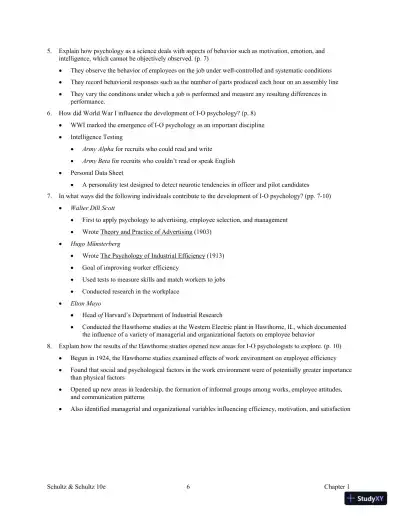 Test Bank For Psychology and Work Today, 10th Edition - Page 10 preview image