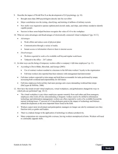 Test Bank For Psychology and Work Today, 10th Edition - Page 11 preview image