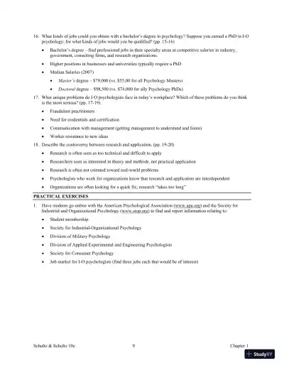 Test Bank For Psychology and Work Today, 10th Edition - Page 13 preview image