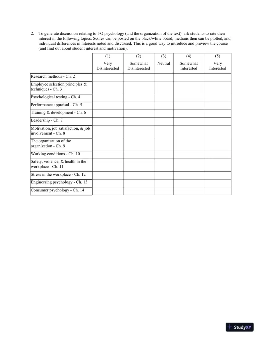 Test Bank For Psychology and Work Today, 10th Edition, page 14