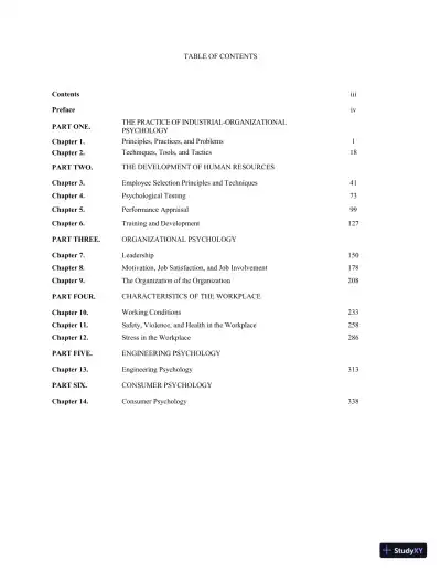 Test Bank For Psychology and Work Today, 10th Edition - Page 3 preview image
