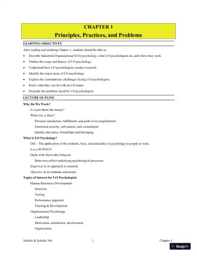 Test Bank For Psychology and Work Today, 10th Edition - Page 5 preview image