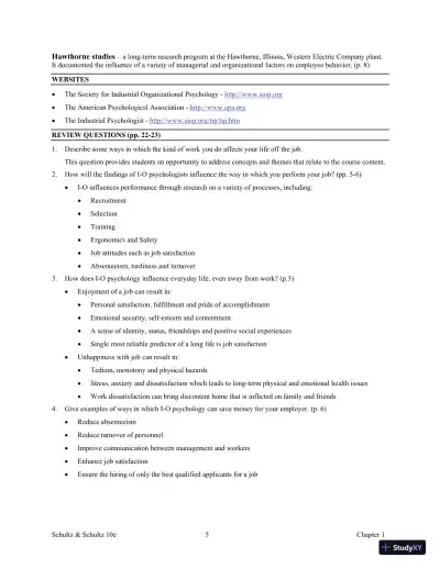 Test Bank For Psychology and Work Today, 10th Edition - Page 9 preview image