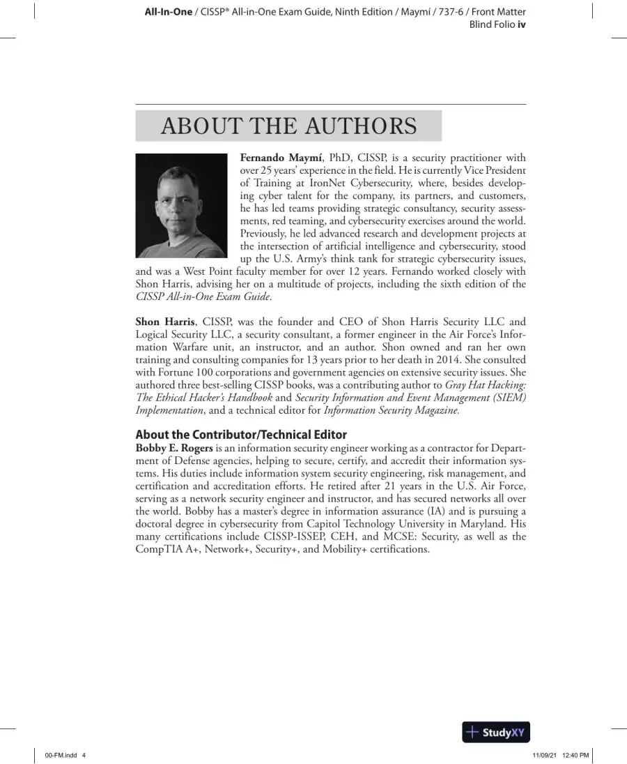 All in One CISSP Exam Guide (2022), page 6