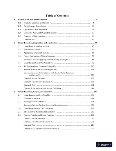 Solution Manual for Algebra for College Students, 9th Edition - Page 3 preview image