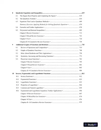 Solution Manual for Algebra for College Students, 9th Edition - Page 6 preview image