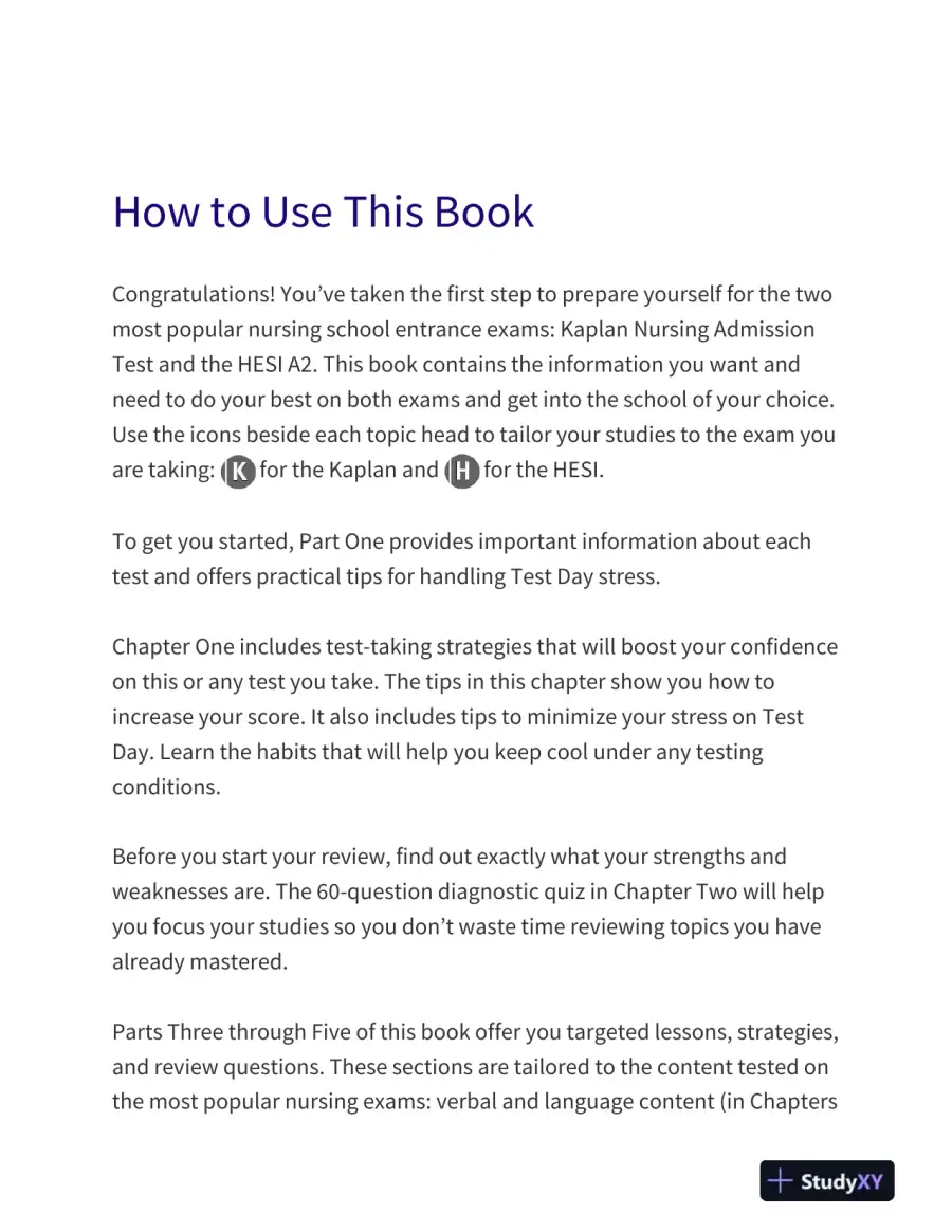 Nursing School Entrance Exams Prep - Your All-in-One Guide to the Kaplan and HESI Exams (2023), page 10