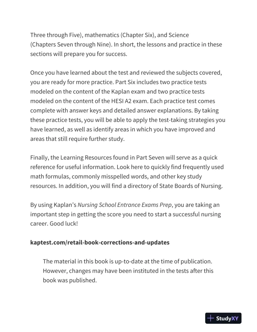 Nursing School Entrance Exams Prep - Your All-in-One Guide to the Kaplan and HESI Exams (2023), page 11