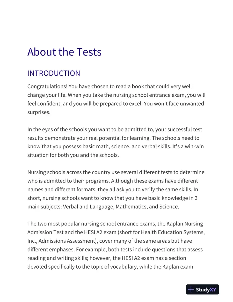 Nursing School Entrance Exams Prep - Your All-in-One Guide to the Kaplan and HESI Exams (2023), page 13