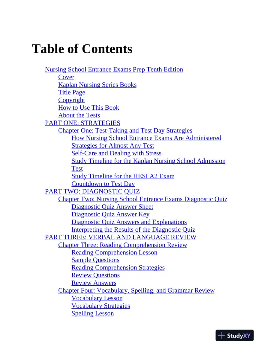 Nursing School Entrance Exams Prep - Your All-in-One Guide to the Kaplan and HESI Exams (2023), page 7