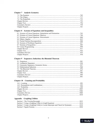 Solution Manual for College Algebra, 10th Edition - Page 5 preview image