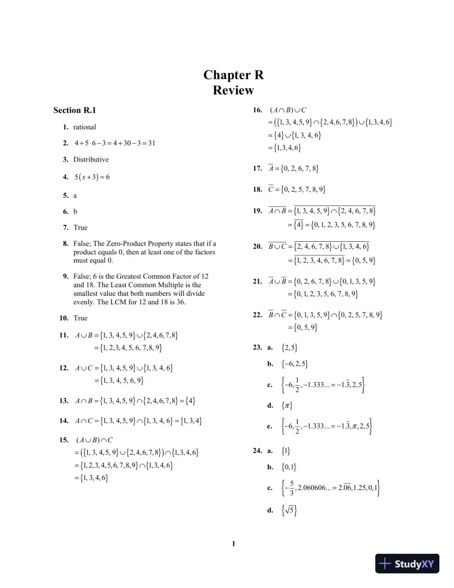 Solution Manual for College Algebra, 10th Edition, page 6
