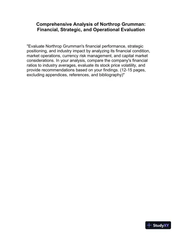 Comprehensive Analysis of Northrop Grumman: Financial, Strategic, and Operational Evaluation - Page 1 preview image