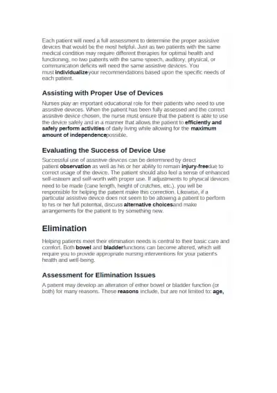 Pediatric Basic Care and Comfort Study Guide - Page 2 preview image