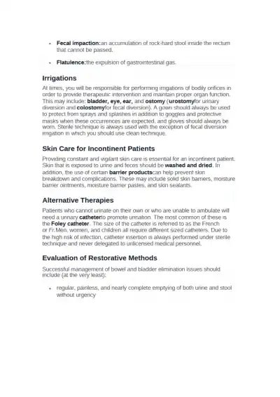 Pediatric Basic Care and Comfort Study Guide - Page 4 preview image