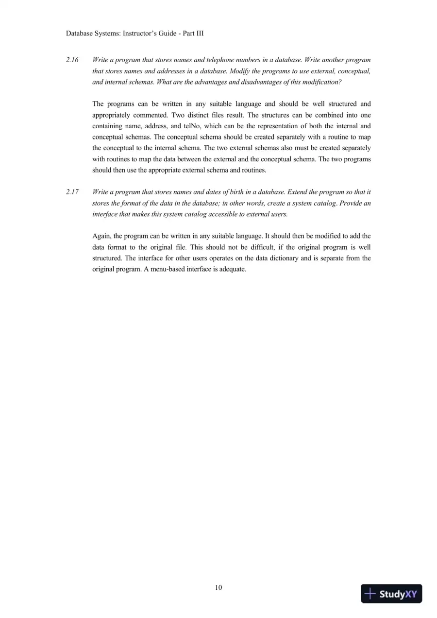 Solution Manual for Database Systems: A Practical Approach to Design, Implementation, and Management, 6th Edition, page 11