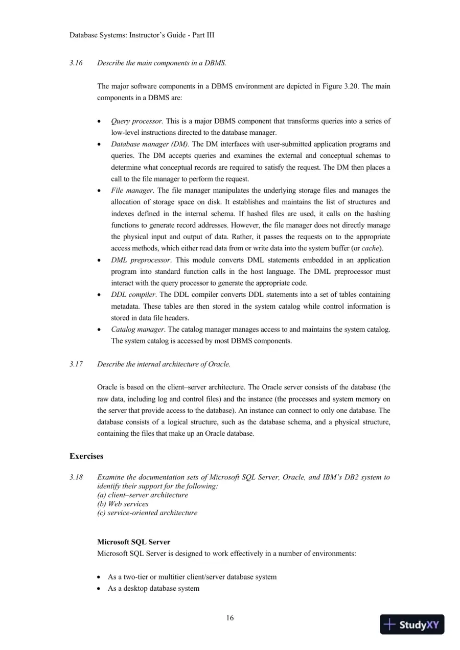 Solution Manual for Database Systems: A Practical Approach to Design, Implementation, and Management, 6th Edition, page 17