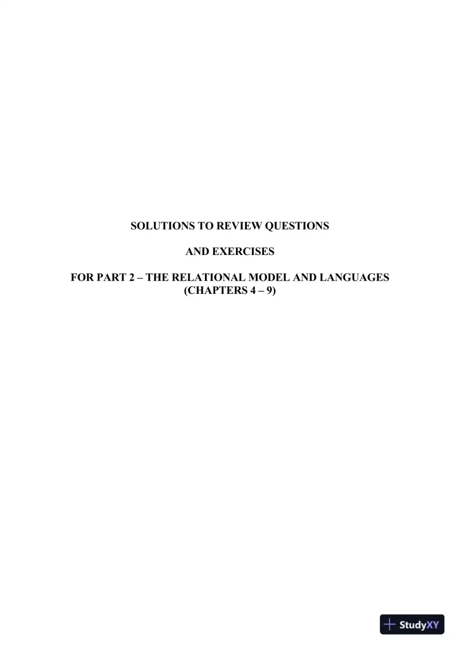 Solution Manual for Database Systems: A Practical Approach to Design, Implementation, and Management, 6th Edition, page 21