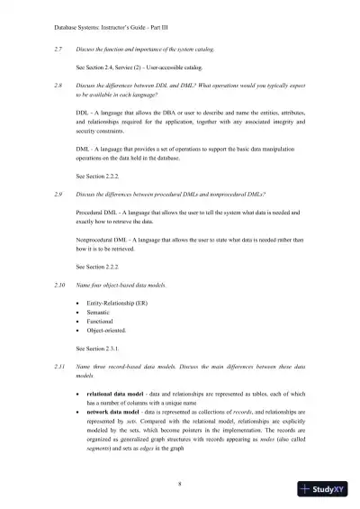 Solution Manual for Database Systems: A Practical Approach to Design, Implementation, and Management, 6th Edition - Page 9 preview image